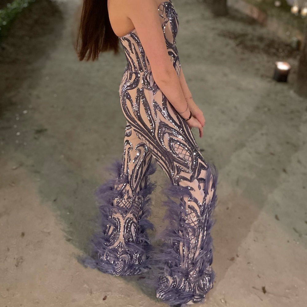 Purple Jovani Jumpsuit